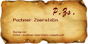 Puchner Zseraldin névjegykártya
